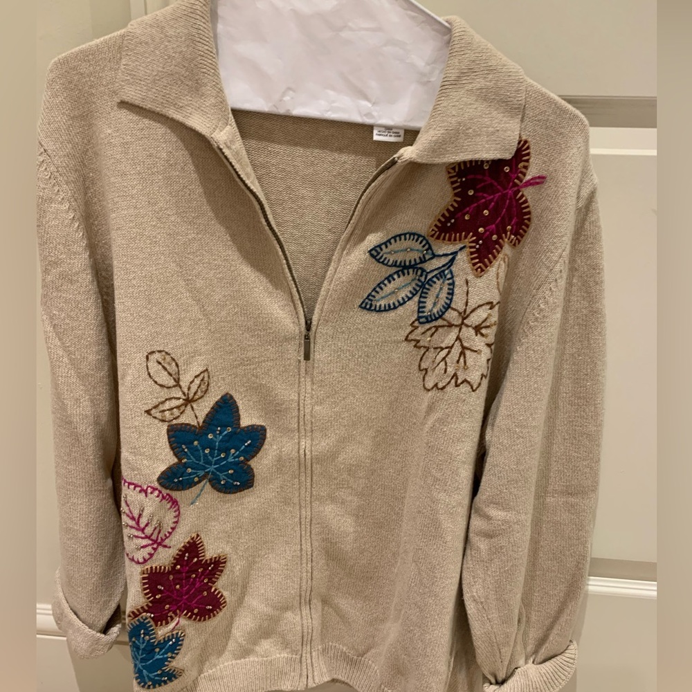 Alfred Dunner zipper sweater